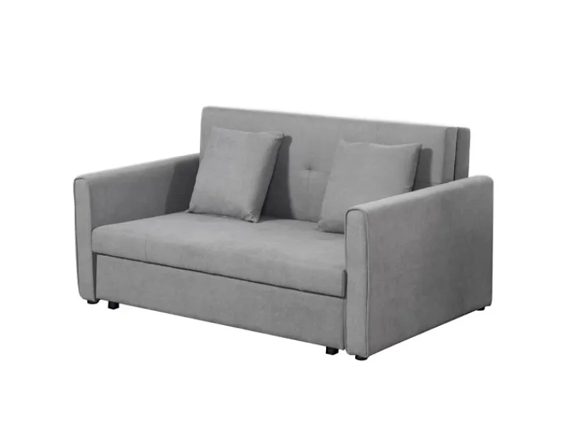 HOMCOM Schlafsofa 2-Sitzer mit Bettfunktion Rückenkissen 152 x 101 x 81cm