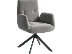 Sale HOMCOM Sessel Drehbar Loungesessel mit Armlehne für Wohnzimmer Schlafzimmer Dunkelgrau