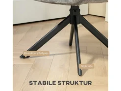 Sale HOMCOM Sessel Drehbar Loungesessel mit Armlehne für Wohnzimmer Schlafzimmer Dunkelgrau