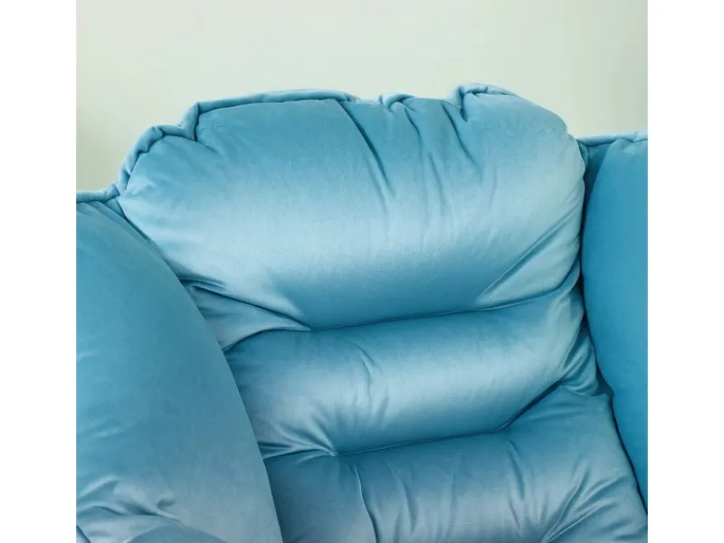 Discount HOMCOM Sessel mit Seitentasche Polyester Blau 80L x 78B x 100H cm