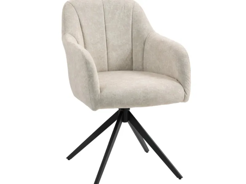 Sale HOMCOM Sessel Wohnzimmer Loungesessel mit Stahlbeine Samtoptik für Schlafzimmer Beige