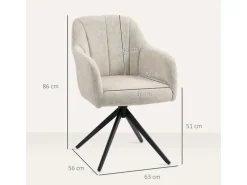 Sale HOMCOM Sessel Wohnzimmer Loungesessel mit Stahlbeine Samtoptik für Schlafzimmer Beige