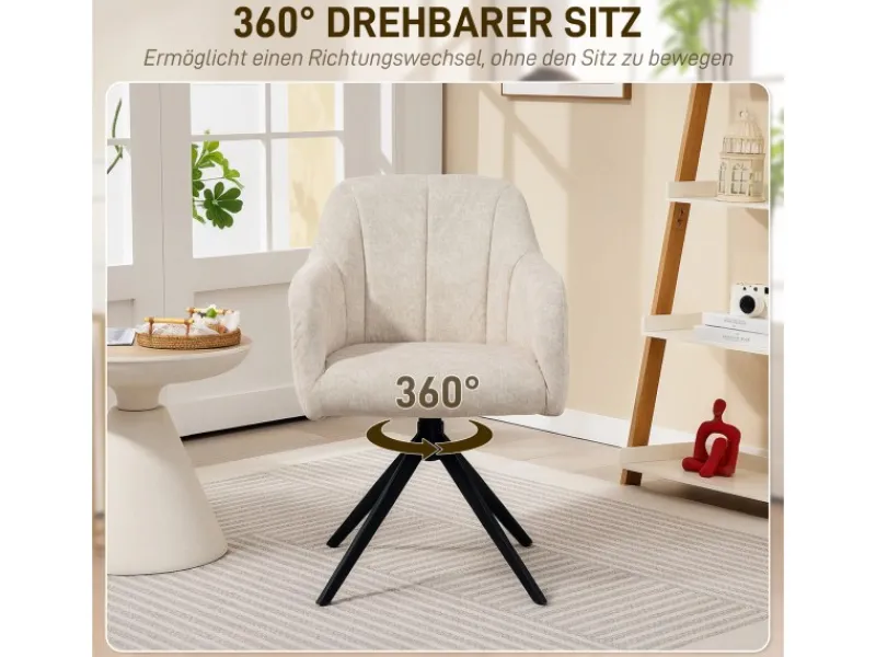 Sale HOMCOM Sessel Wohnzimmer Loungesessel mit Stahlbeine Samtoptik für Schlafzimmer Beige