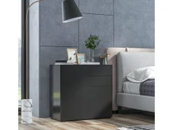 Online HOMCOM Sideboard mit Schublade Spanplatte MDF Schwarz 79L x 36B x 74H cm