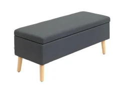 Online HOMCOM Sitzbank mit Stauraum Polsterbank 110 x 39 x 45 cm Dunkelgrau