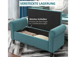 Online HOMCOM Sitzbank mit Stauraum bis 120 kg Belastbar 126 x 48,5 x 47 cm