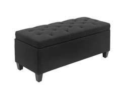 HOMCOM Sitzbank Polsterbank mit Stauraum Truhenbank 100 x 40 x 44 cm