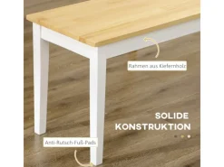 HOMCOM Sitzbank 2-Sitzer bis 220 kg Belastbar 102 x 36 x 45 cm