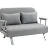 HOMCOM 2-Sitzer Schlafsofa mit Armlehne 111 x 80 x 78cm