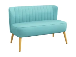 HOMCOM 2-Sitzer Stoffsofa Samtartiges 117 x 56,5 x 77 cm