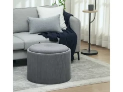 HOMCOM Sitzhocker mit Stauraum Hocker Polyester 56 x 56 x 42 cm