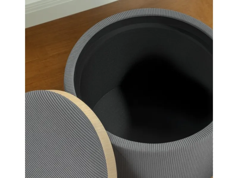 HOMCOM Sitzhocker mit Stauraum Hocker Polyester 56 x 56 x 42 cm