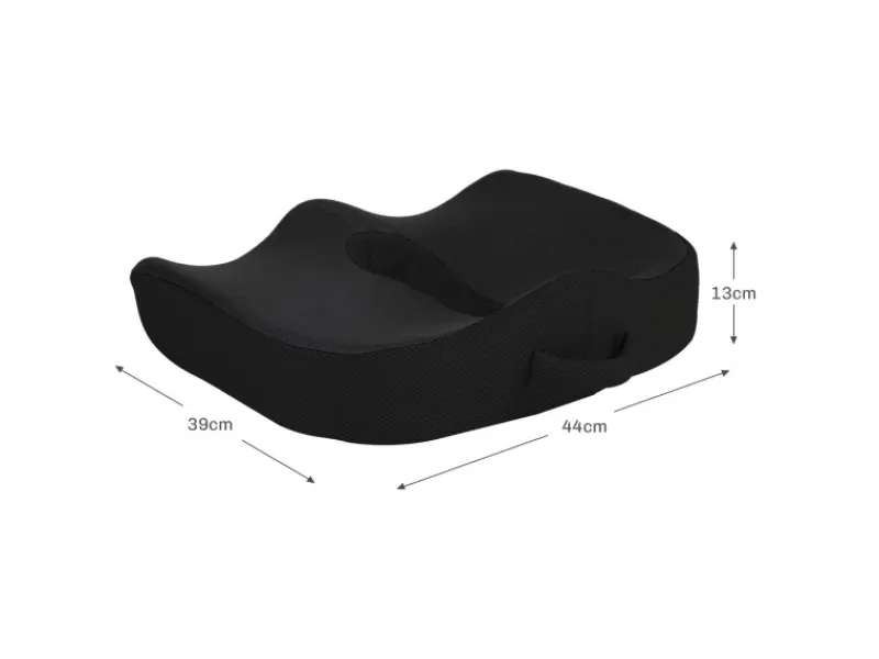 HOMCOM Sitzkissen Orthopädisches Polyester Schwarz 44L x 39B x 13H cm