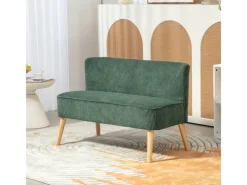 Hot HOMCOM Sofa 2 Sitzer Modern Couch für Wohnzimmer 117 x 56 x 77 cm