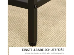 HOMCOM 5-Teiliges Bartisch-Set Eiche Schwarz 100 x 60 x 88 cm