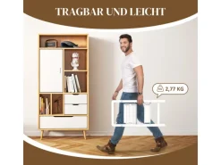 Outlet HOMCOM Trittleiter Aluminium 49,5L x 41,5B x 82,6H cm Weiß
