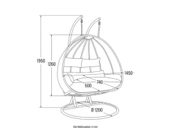 Home Deluxe Hängesessel Twin Polyrattan