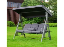 Best Home Deluxe Hollywoodschaukel Descanso Grau