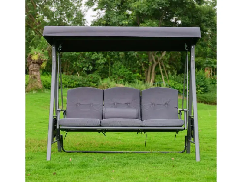 Best Home Deluxe Hollywoodschaukel Descanso Grau