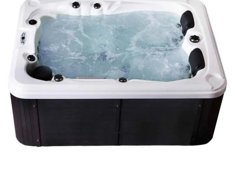 Home Deluxe Outdoor Whirlpool Beach Pure 210 x 155 x 83 cm Dunkelgrau-Weiß