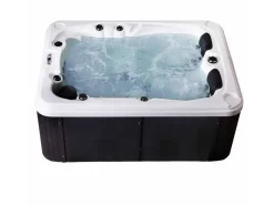 Home Deluxe Outdoor Whirlpool Beach Pure 210 x 155 x 83 cm Dunkelgrau-Weiß