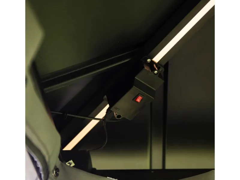 Home Deluxe Pavillon Azur 270 cm x 270 cm x 200 cm Solar-LED-Beleuchtung