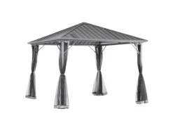 Home Deluxe Pavillon Azur 270 cm x 270 cm x 200 cm Solar-LED-Beleuchtung