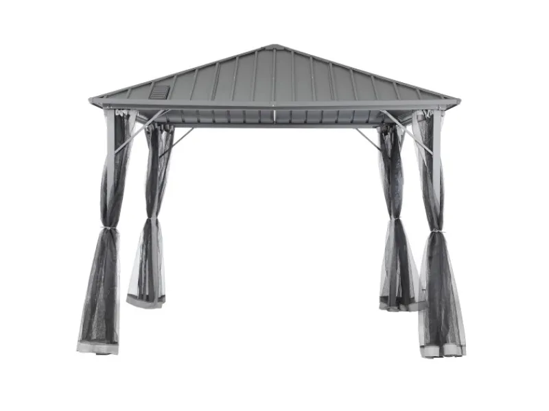 Home Deluxe Pavillon Azur 270 cm x 270 cm x 200 cm Solar-LED-Beleuchtung