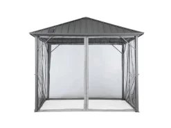 Home Deluxe Pavillon Azur 270 cm x 270 cm x 200 cm Solar-LED-Beleuchtung