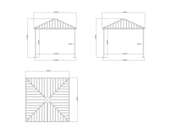 Home Deluxe Pavillon Azur 270 cm x 270 cm x 200 cm Solar-LED-Beleuchtung