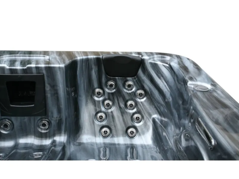 Online Home Deluxe Whirlpool Black Marble für 3 Personen 210 x 160 x 85 cm