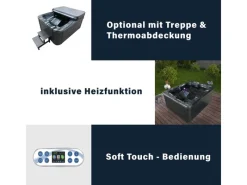 Online Home Deluxe Whirlpool Black Marble für 3 Personen 210 x 160 x 85 cm