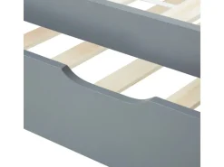 New Homestyle4u Ausziehbett 90 x 200 cm Grau 2506