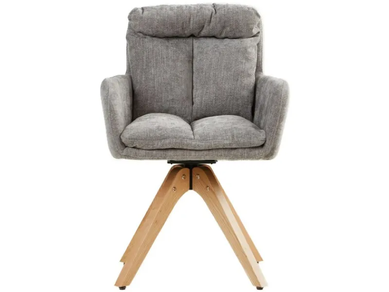 Online Homestyle4u 6er Set Polsterstühle Drehbar in Grau 2853