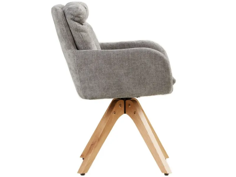 Online Homestyle4u 6er Set Polsterstühle Drehbar in Grau 2853