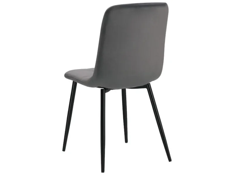 Discount Homestyle4u Esszimmerstuhl 6er Set in Anthrazit Samt 2329