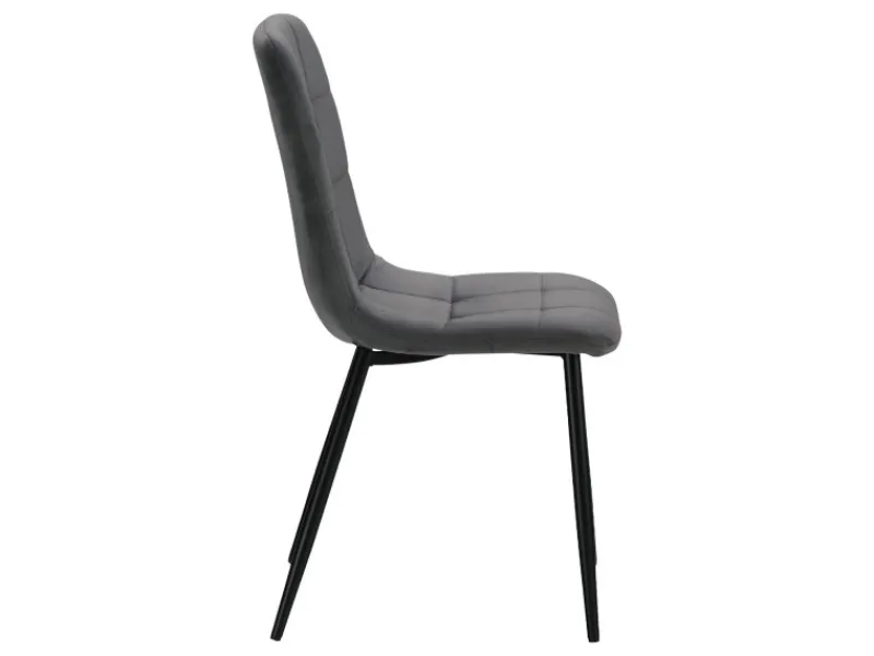 Discount Homestyle4u Esszimmerstuhl 6er Set in Anthrazit Samt 2329