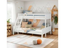 Homestyle4u Etagenbett 90x200 und 140x200 in mit Lattenrost 1898