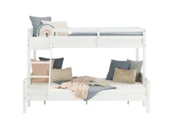 Homestyle4u Etagenbett 90x200 und 140x200 in mit Lattenrost 1898