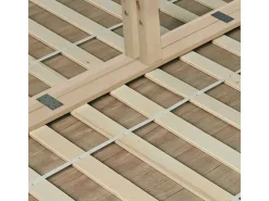 Homestyle4u Familienbett XXL 270x200 cm in Braun mit Lattenrost 2049