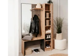 Clearance Homestyle4u Garderobe Industrial Flurgarderobe Sitzbank Garderobenpaneel