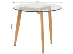 Homestyle4u Glastische Beistelltisch Couchtisch Glas Rund 2 er Set 1822