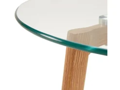 Homestyle4u Glastische Beistelltisch Couchtisch Glas Rund 2 er Set 1822