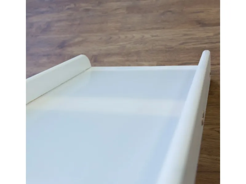 Outlet Homestyle4u Hochbett 90x200 Weiß mit Rutsche Vorhang 1576 Blau