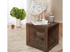 Homestyle4u Hocker Beistelltisch Holz Nachttisch