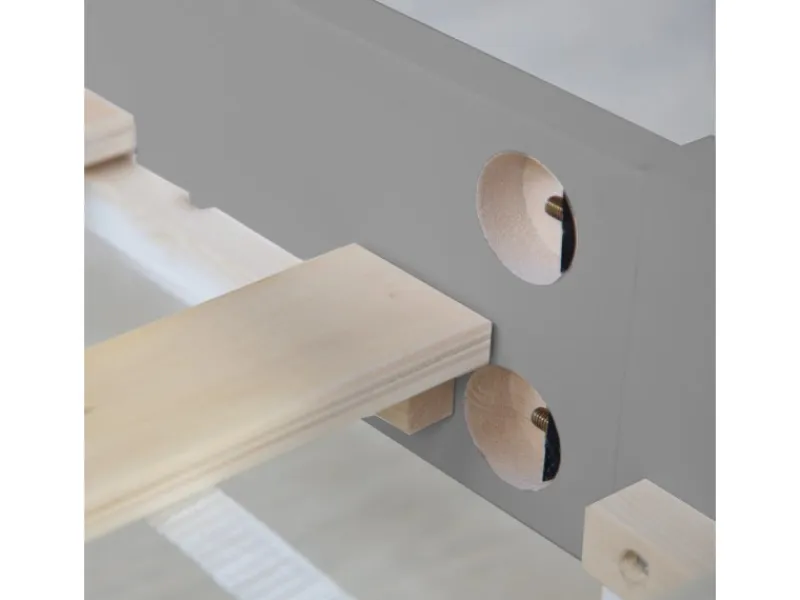 Homestyle4u Holzbett 180x200 mit Lattenrost in 2039