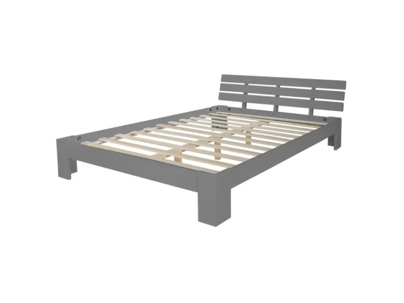 Homestyle4u Holzbett 180x200 mit Lattenrost in 2039