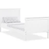 Homestyle4u Jugendbett Holzbett 90 x 200 cm Einzelbett Bettgestell Weiß 1419