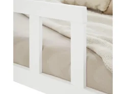 Homestyle4u Kinderbett mit Rausfallschutz 90x200 cm Bodenbett Lattenrost Matratze 3024