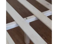 Homestyle4u Polsterbett 160x200 cm Bett Doppelbett mit Lattenrost Grau 1733